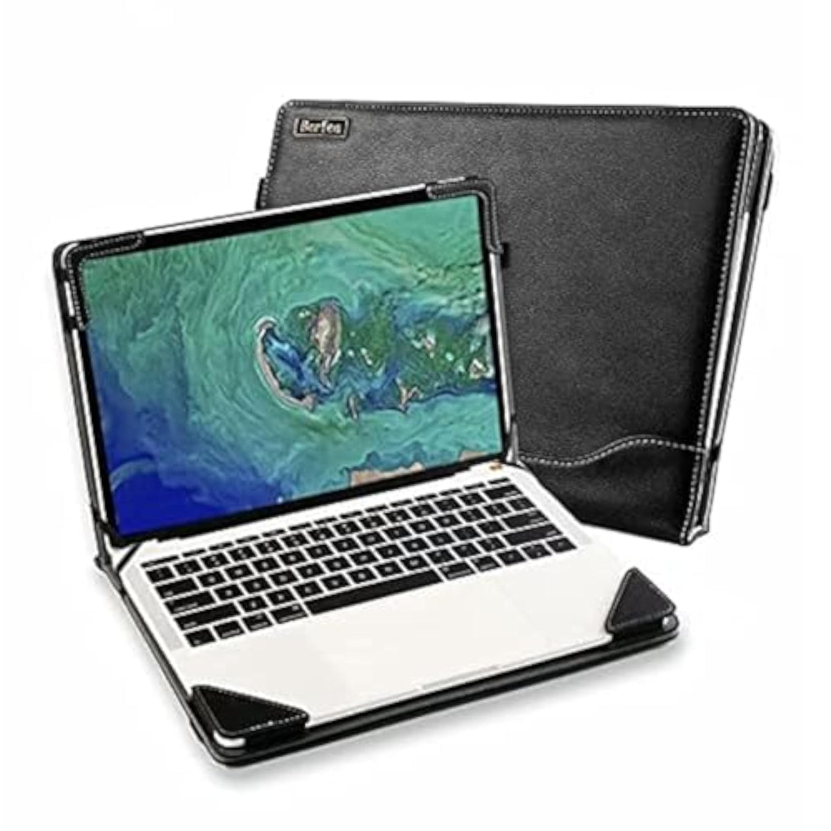 Laptop Sleeve, Protective Case Cover Compatible With Hp Probook 450 G8/G9, 455 G10/G9/G8, Envy X360 15-Ew Series 15.6 Inch Laptops, Pu Leather, Business Design, Stand Function, Pen Holder