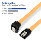 Sata Iii Cable, 39.37 Inch 90 Degree Hard Drive Sata Data Cable With Locking L