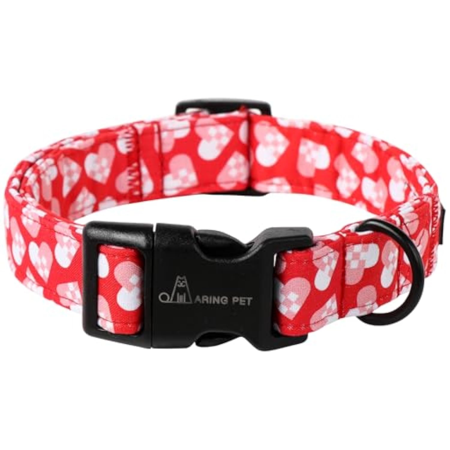 Valentine'S Day Dog Collar-Cotton Heart Dog Collars, Adjustable Valentine Heart Pet Collars Puppy Collar With Quick Release Buckle For Girl&Boy Dogs