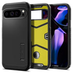Spigen Tough Armor Designed for Pixel 9 Pro XL Case (2024) [Military-Grade Protection] [Kickstand] - Black