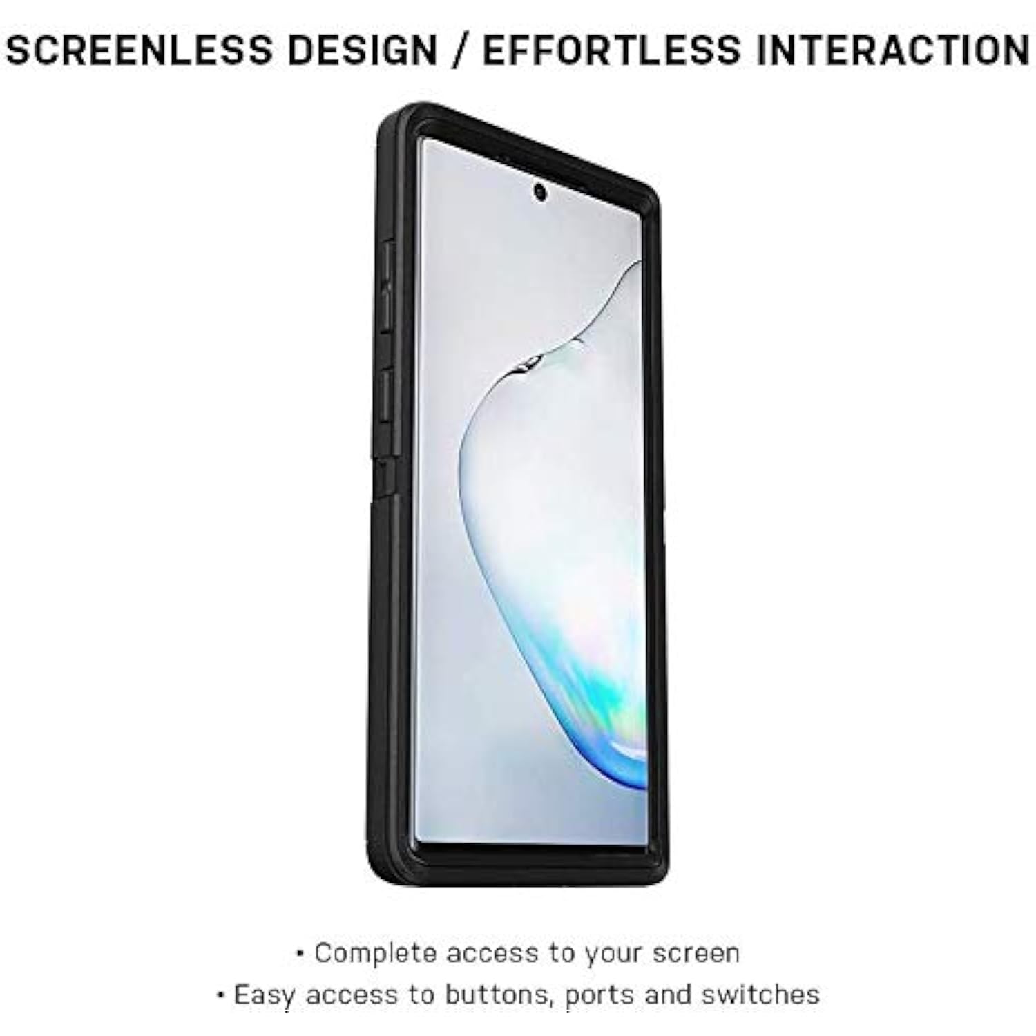 OtterBox Defender Series Screenless Edition Case for Samsung Galaxy Note10 (NOT Plus) Case Only - Black