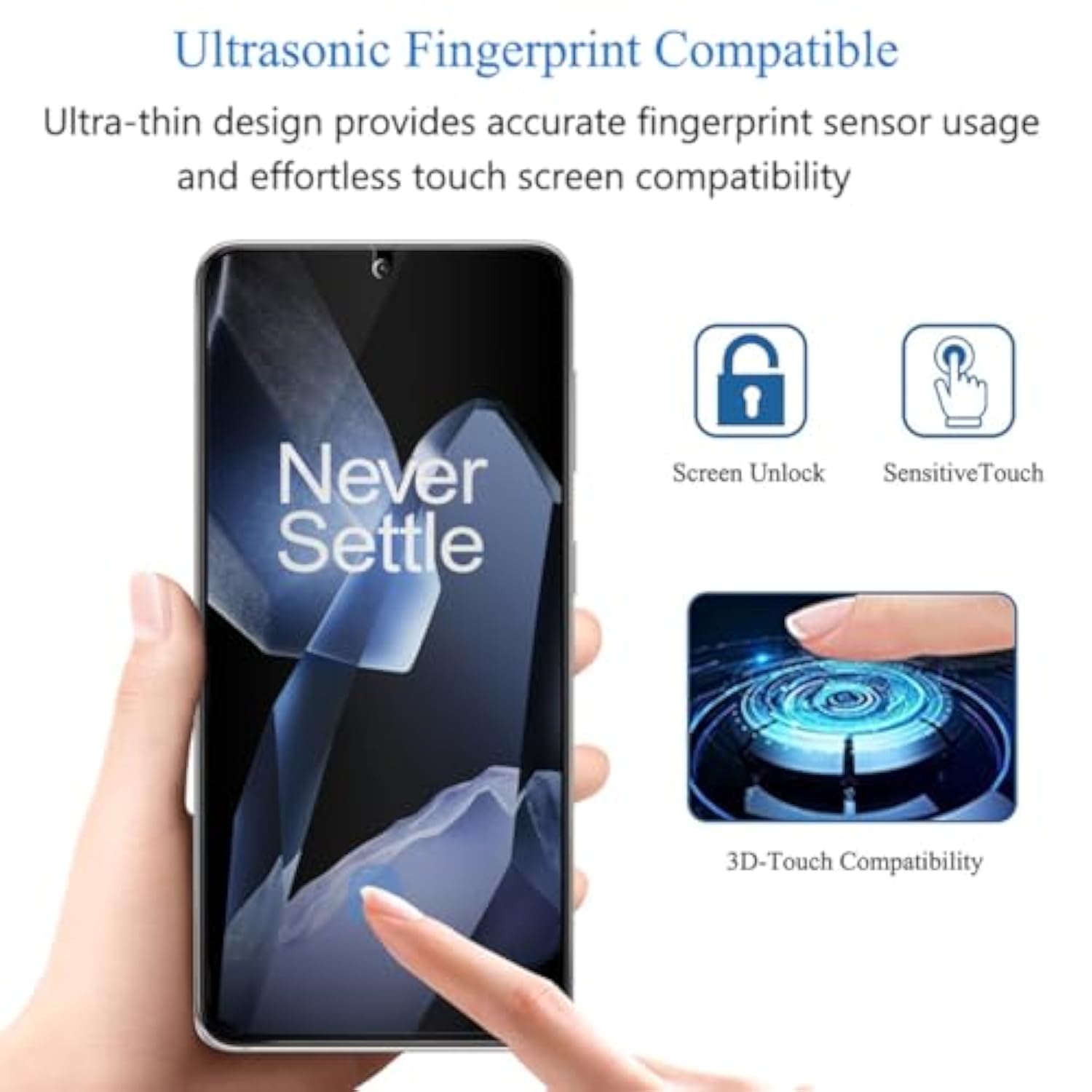 For Oneplus 13 Privacy Screen Protector, Anti-Spy Flexible Hydrogel Film, Fingerprint Unlock & Sensitive Touch, Durable Anti-Scratch Shock-Resistant Full Coverage [Not Tempered Glass]