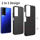 TCL 50 XE Nxtpaper 5G Case with Tempered Glass Dual Layer Shockproof Black