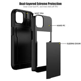 iPhone 15 Card Holder Case with Black Finish