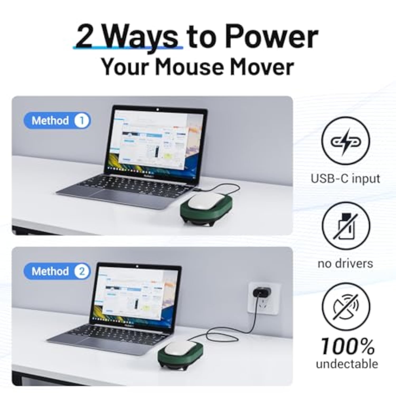 Mouse Jiggler Mover With On/Off Switch And Usb Port,Driver-Free And No Softwar