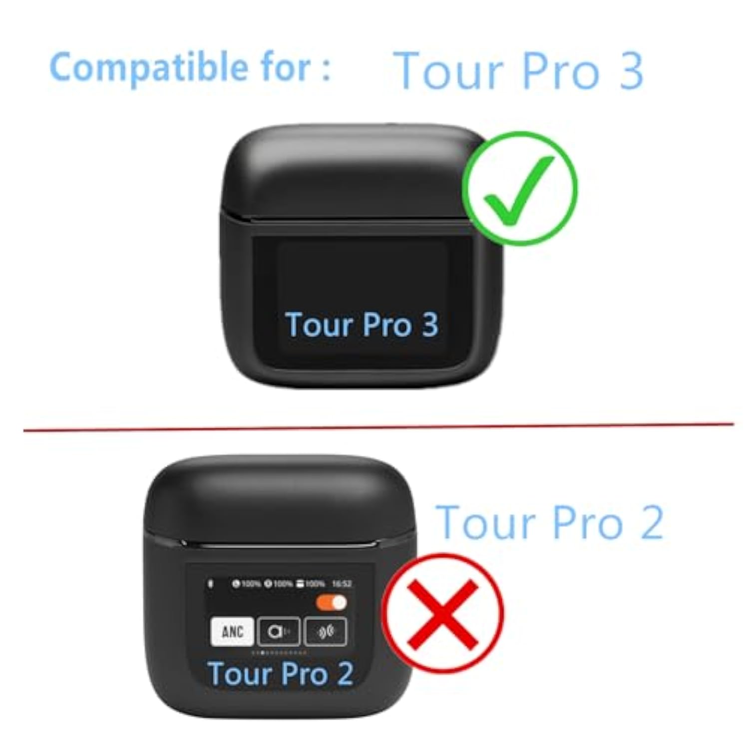 Screen Protector Compatible For Jbl Tour Pro 3 (6 Pack) Hd Pet Film For Earbuds Smart Charging Case Screen Display