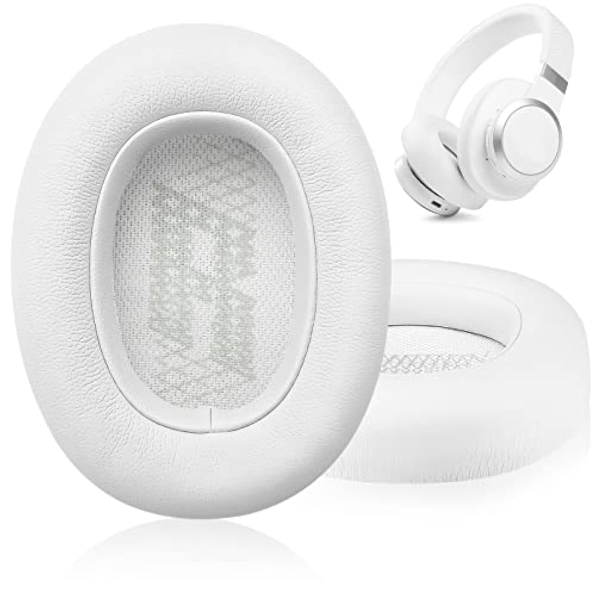 Replacement Earpads Ear Cushion For Jbl Live 650Btnc/660 Btnc Headset (White)