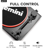 Sound TT-900 - Stylish 3-Speed Turntable with Wireless Bluetooth, Pitch Control, and Powerful 50W Speakers (Red)