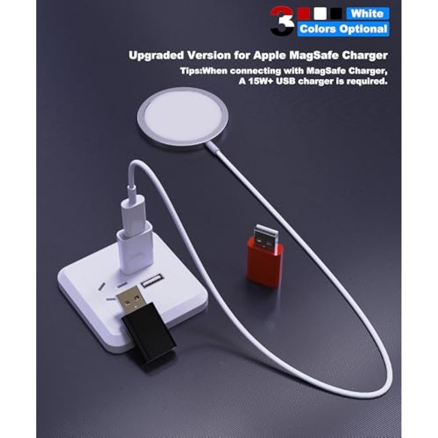 Usb To Usb C Adapter[Mfi Certified],Usb-C Female To Usb Male Charger Converter For Apple Magsafe Watch 10/9/8/7/Se/Ultra,Car,Iphone Air 17 16 15 14 13 Mini Pro Max,Samsung Galaxy,Pixel,Carplay