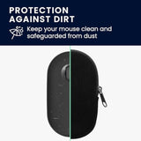 kwmobile Mouse Case for Logitech Pebble Mouse 2 M350s / M350 Carry Case - Protective Carry Pouch for Bluetooth Mouse - Soft Neoprene Protection - Black