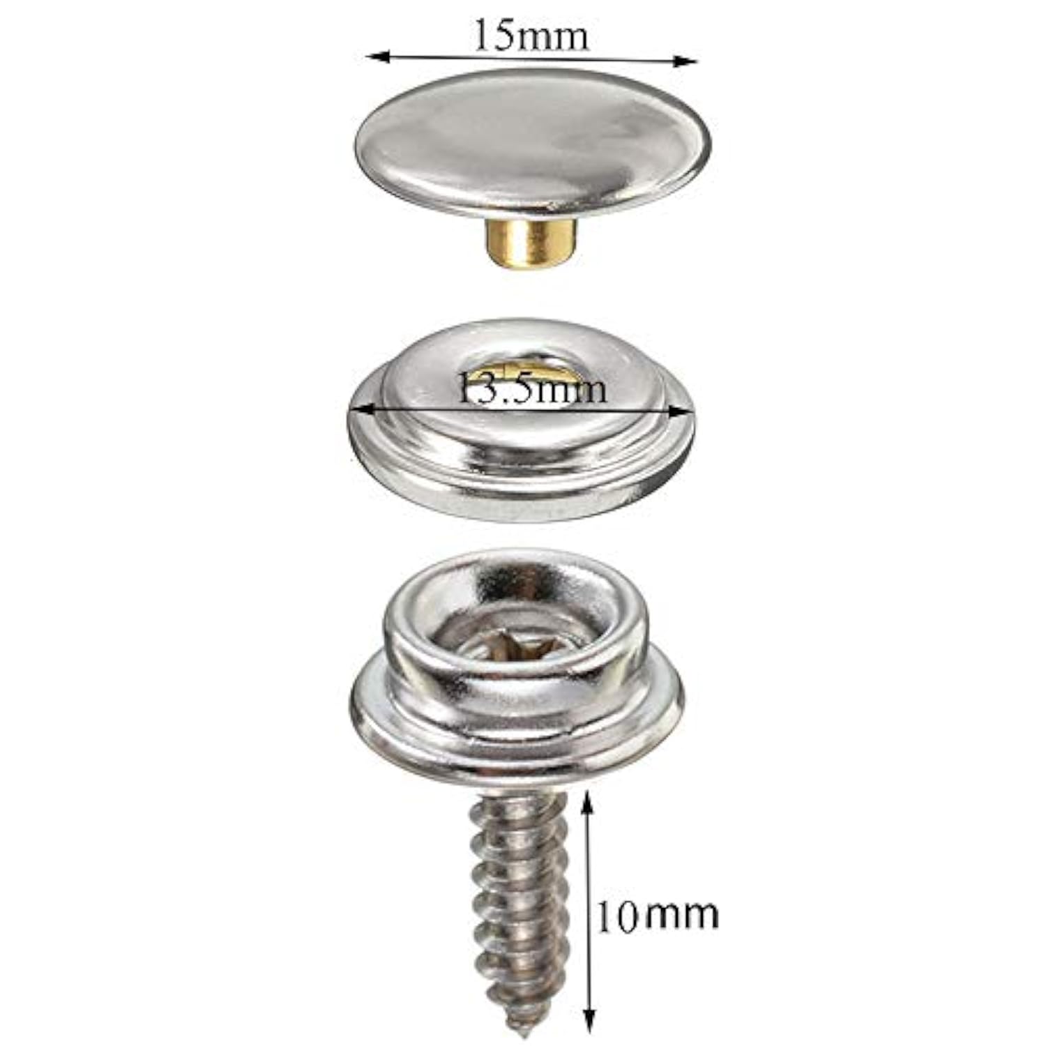 10 Sets Canvas Snap Kit Fastener Screw Snaps Consists Of Buttons Socke