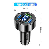 4-Port Fast Car Charger With Plug Outlet, Led Voltmeter, Pd3.1, Super Port - Universal Cigarette Lighter Usb Accessory Compatible With Iphone & Android (Pd/Super)