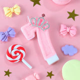 Pink Birthday Candle Crown Number 7 Candles Cake Candle,Pink Birthday Cake Topper Cupcake Decorations Party Decor For Girls And Women Anniversary Celebrations Supplies Favors