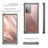 For Galaxy Note 20 Ultra Case With Screen Protector Clear 360 Full Body Rugged Protective Shockproof Hard Back Cover Heavy Duty Defender Bumper For Samsung Note 20 Ultra 5G 6.9" - Black