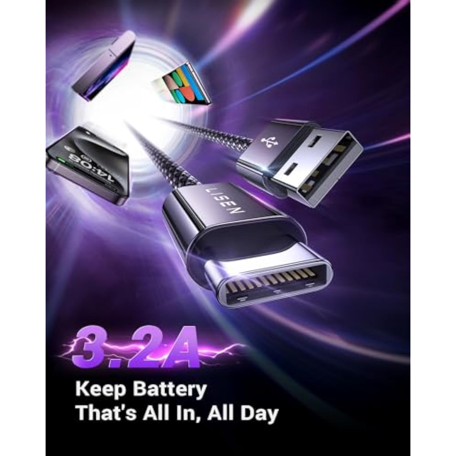 Carplay Cable For Iphone 16/15/14?[3.3Ft, 2Pack] Usb A To Usb C Cable, Replacement Andorid Auto/Carplay Usb C Cord Fit For Ipad 10Th/Ipad Air 5/Galaxy S24 Ultra/Iphone 16/Iphone 15/Pixel 8