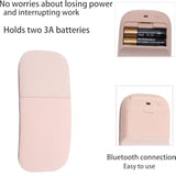 Foldable Arc Mouse Compatible With Microsoft Surface/Macbook, Portable Arc Touch Mouse, Compatible With Windows/Mac Os, Laptop Notebook Computer Accessories (Soft Pink)