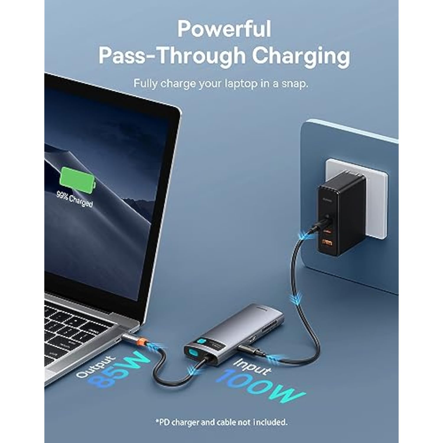 Baseus USB C Hub Multiport Adapter with 4K@60Hz HDMI, USB C Dock 7 in 1 with 1