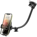 14'' Gooseneck Car Phone Holder,Heavy Duty Phone Holder For Truck, [Flexibile Long Arm] [Anti Shake Stabilizer]Windshield Car Phone Mount Suction Cup,Fit For Iphone, Samsung &Other Cellphone