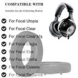 Earpad Ear Cushions Headband Pads Compatible With Focal Elegia Clear Mg Clear Elear Focal Utopia Elex Stellia Celestee Radiance Headphones Replacement Ear Pads Repair Part (Black Pf)
