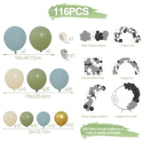 Dusty Green & Blue Balloon Garland Kit  116pcs Boho Party  Wedding Decor