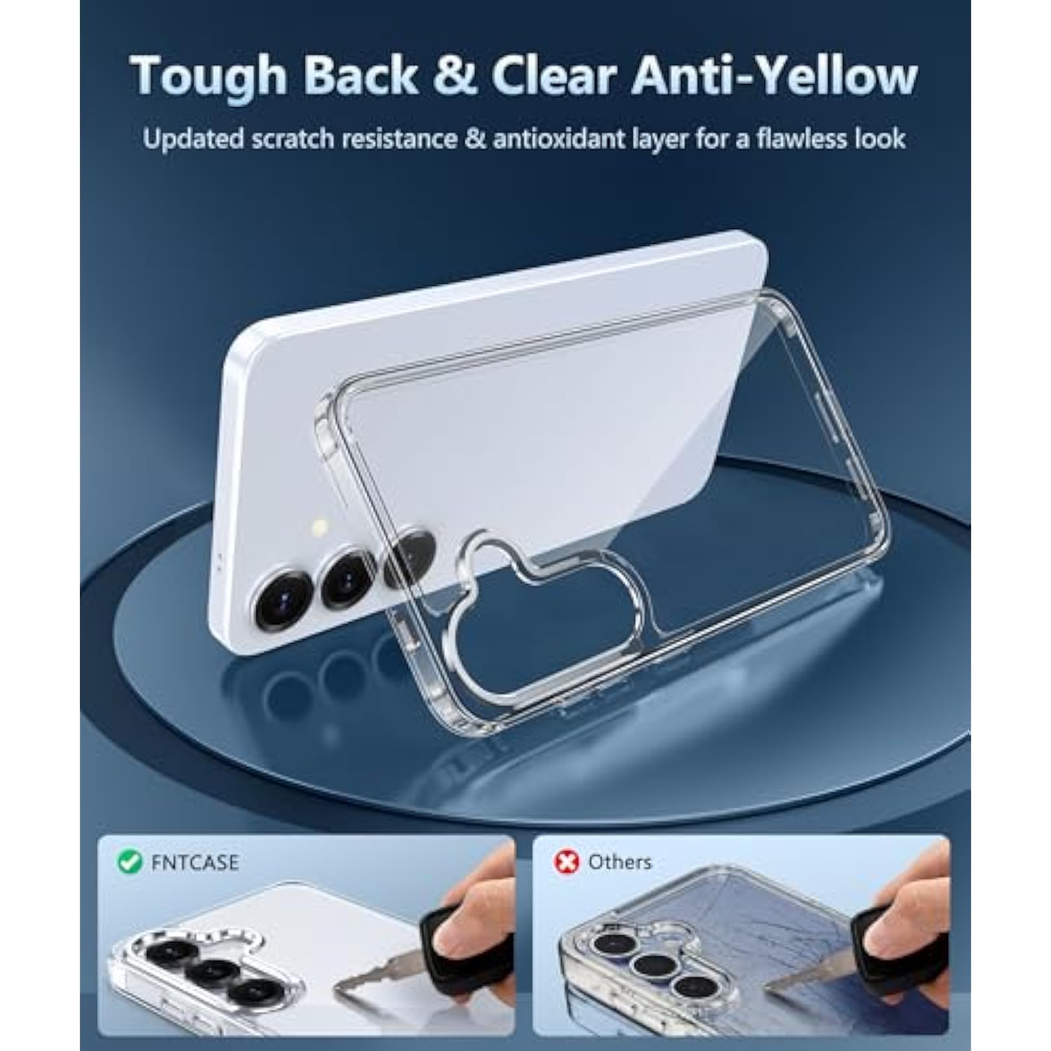 Samsung Galaxy S25 Plus Military-Grade Shockproof Transparent Phone Case