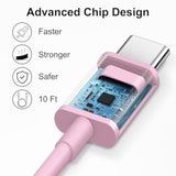 Iphone 16 15 Charger Fast Charging 10Ft - 2 Pack 20W Usb C Wall Charger Block And Type C To C Cable Compatible With Iphone 16/16 Pro/16 Pro Max/Iphone 15, Ipad Pro, Air 5/4, Ipad 10?Pink?