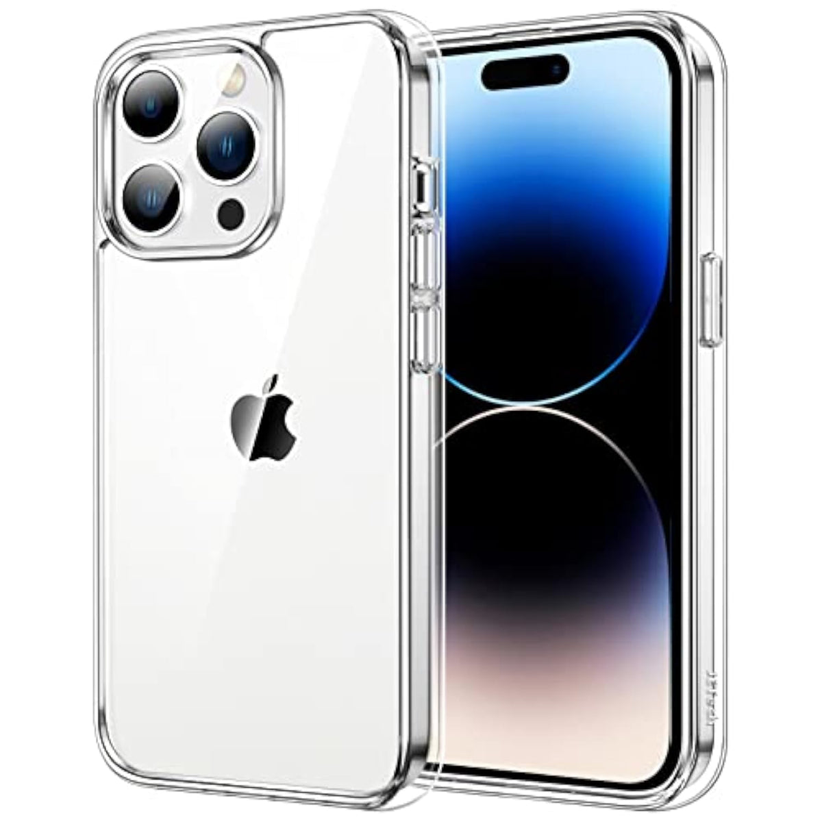 Jetech Case For 14 Pro Max 6.7-Inch, Non-Yellowing Shockproof Phone Bumper Cover, Anti-Scratch Clear Back (Clear)