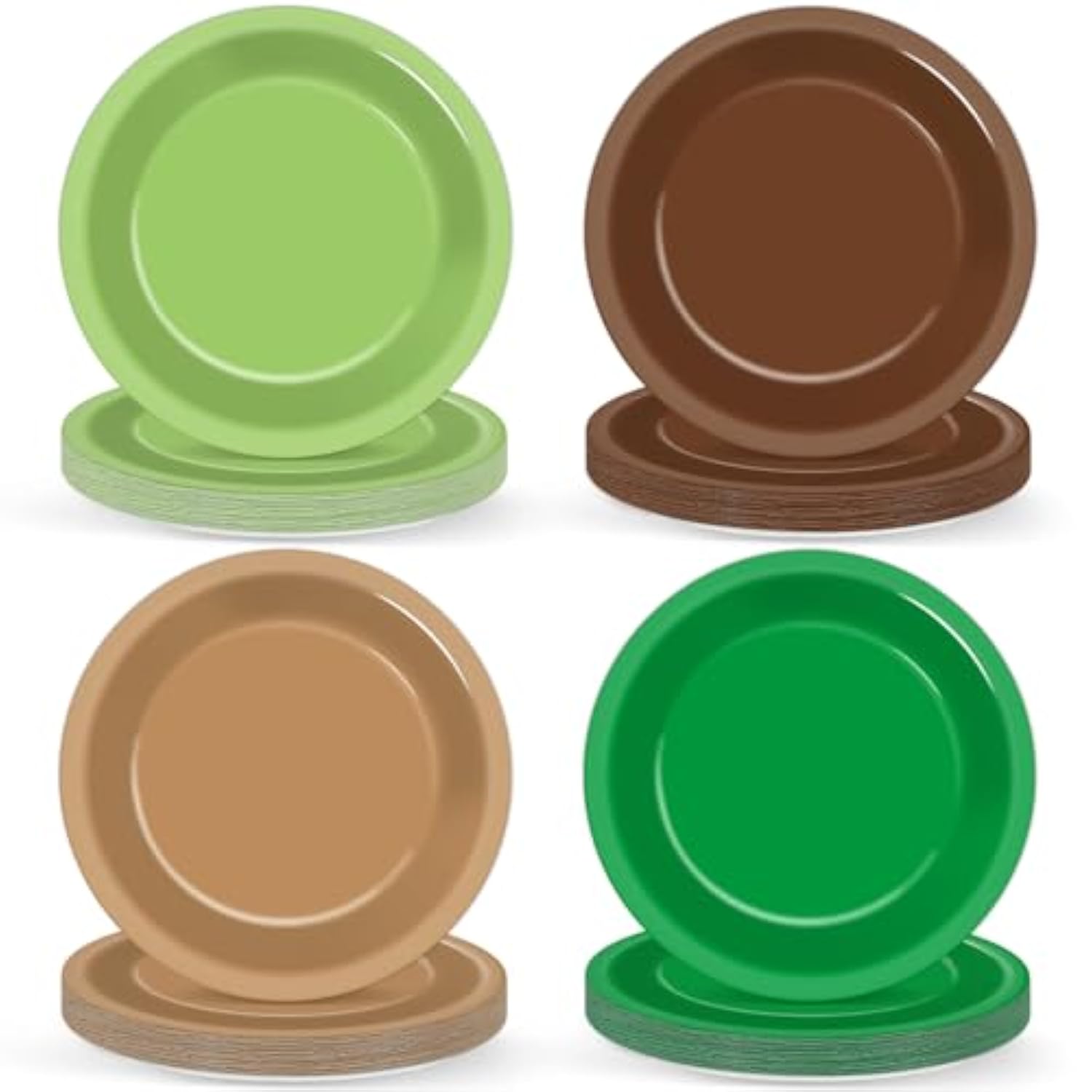 48Pcs Pixel Party Plates Pixel Mining Party Decoration Pixel Video Game Tableware Set Video Game Dessert Plates Pixel Themed Disposable Dinnerware Supplies For Gamer Birthday Baby Shower