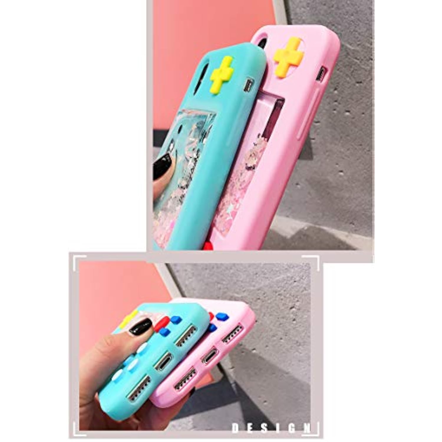 Squishy 3D Cartoon Game Shape Case Compatible With Iphone 16, Creative Liquid Stars Funny Play Case Soft Rubber Protective Cover (Blue, Iphone 16)