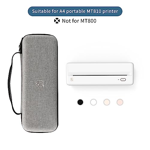 Portable Carry Case Compatible With Pooolitech Mt810/ Mt810/Mt610/Mt620 Portable Printers Waterproof Shockproof Scratch Resistant Compact Lightweight