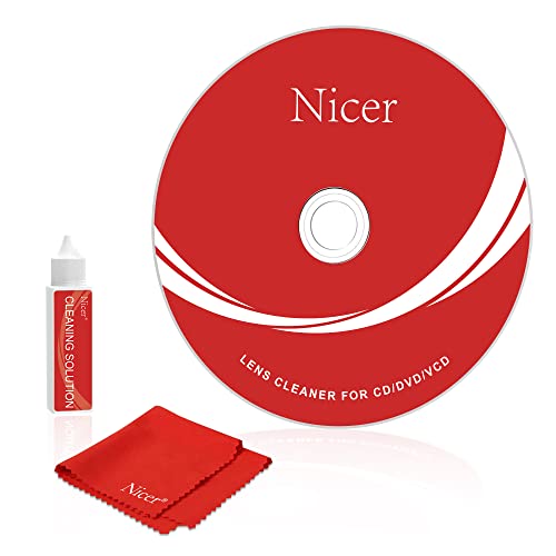 CD/VCD/DVD Player Cleaner Kit, Laser Lens Cleaning Disc with Double Brush Cleaning System, NS-2