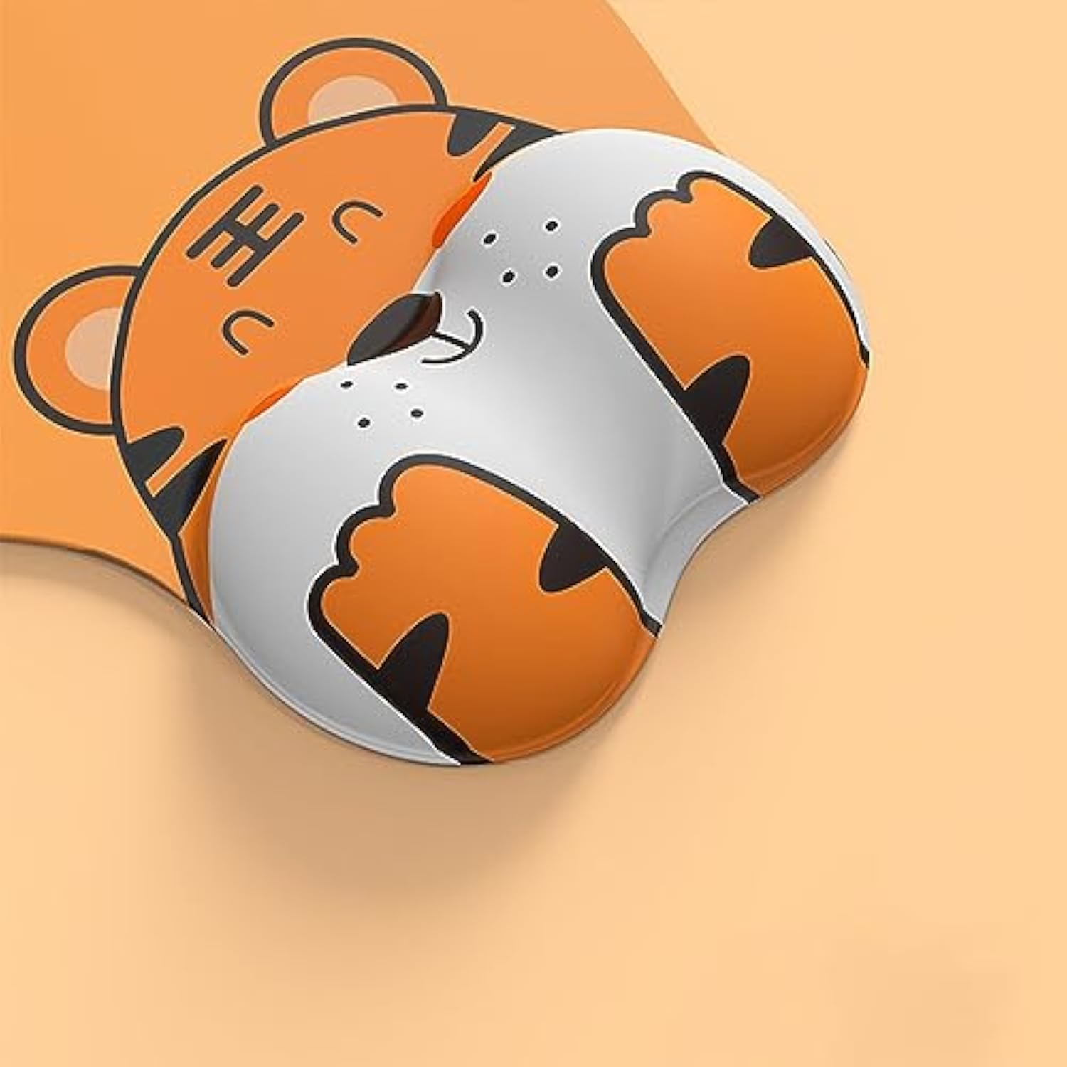Cartoon Tiger Mouse Pad With Wrist Support, Non-Slip Base,Ergonomic Gaming Mouse Pad Pain Relief,Cute Mouse Mat For Computer, Laptop, Office, Home,Game