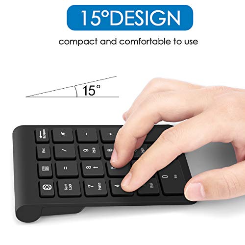 Bluetooth Number Pad For Laptop, Wireless Bluetooth 10 Key Numeric Number Keypad Numpad, Extensions Number Keyboard Laptop Accessories For Pc Chrome Notebook (No Receiver)