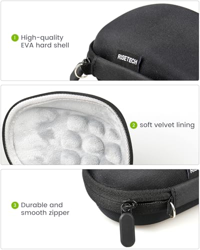 Hard Travel Mouse Case Compatible With Logitech Mx Master 4, Master 3S / 3, Master 2S Computer Wireless Mouse Carrying Bag With Clip And Lanyard