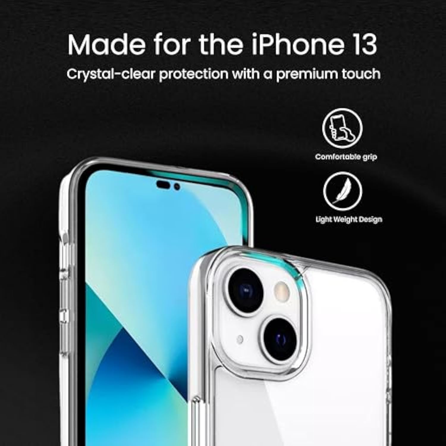 iPhone 13 Clear Anti-Yellow Silicone Case Slim Shockproof 6.1 Inch