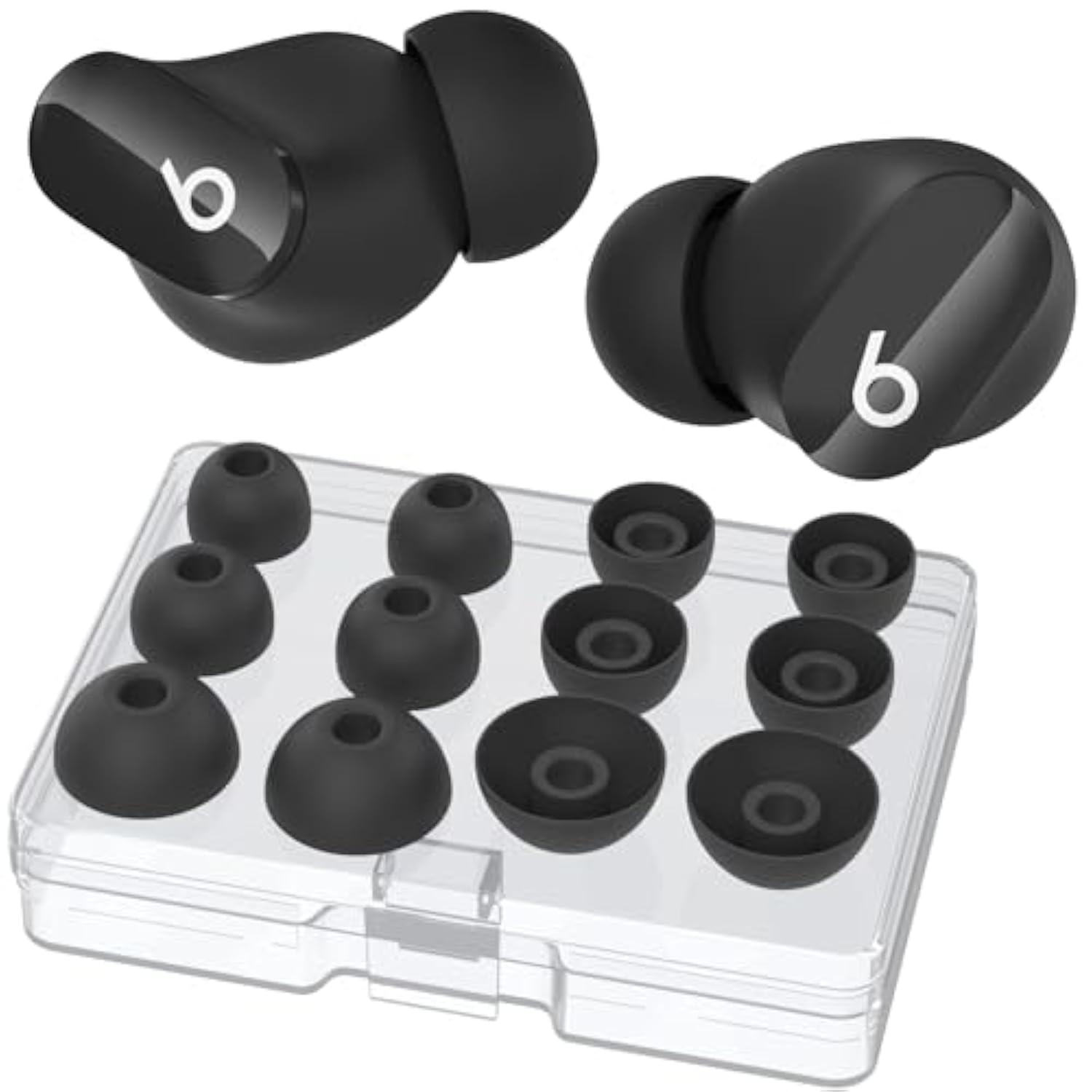 Ear Tips For Beats Studio Buds/Powerbeats Pro 2/Solo Buds/Fit Pro/Studio Buds+?Fit In The Charging Case?6 Pairs S/M/L Silicone Ear Covers Replacement Tips For Beats Wireless Bluetooth Earbuds