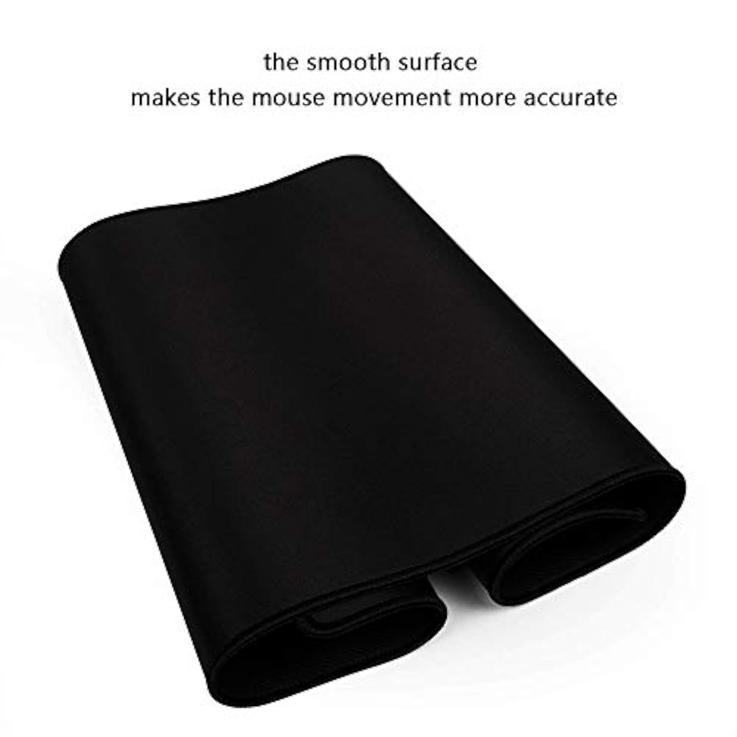 Large Gaming Mouse Pad Extended Mouse Mat Non-Slip Rubber Base Mousepad Big Desk Pad Keyboard Mat With Stitched Edge For Laptop Notebook Computer Desktop Pc Gamer Office & Home (23.5" X 11.8" Black)