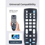 Universal Remote Control Replacement for Sanyo LCD LED HDTV Models