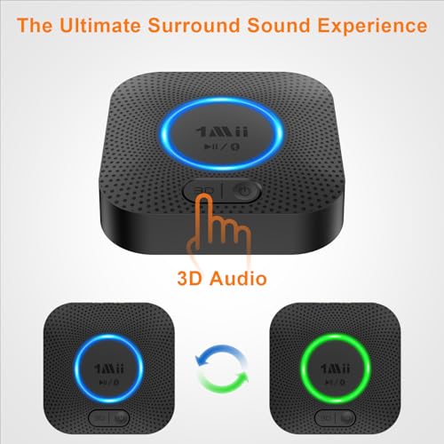 B06+ Bluetooth Receiver, Hi-Fi Wireless Audio Adapter, Bluetooth 5.3 Receiver with 3D Surround aptX HD aptX Low Latency for Home Music Streaming