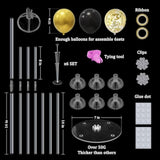 6 Set Balloon Stand With Balloons, Black And Gold Party Decorations, Birthday Graduation Retirement Father'S Day Halloween New Years Decorations 2025