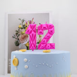 Large Birthday Candle Number 3D Bubble Style 3.7 Inch Party Celebration Anniversary Decoration Cake Topper 1 Piece (Pink, Number 11)