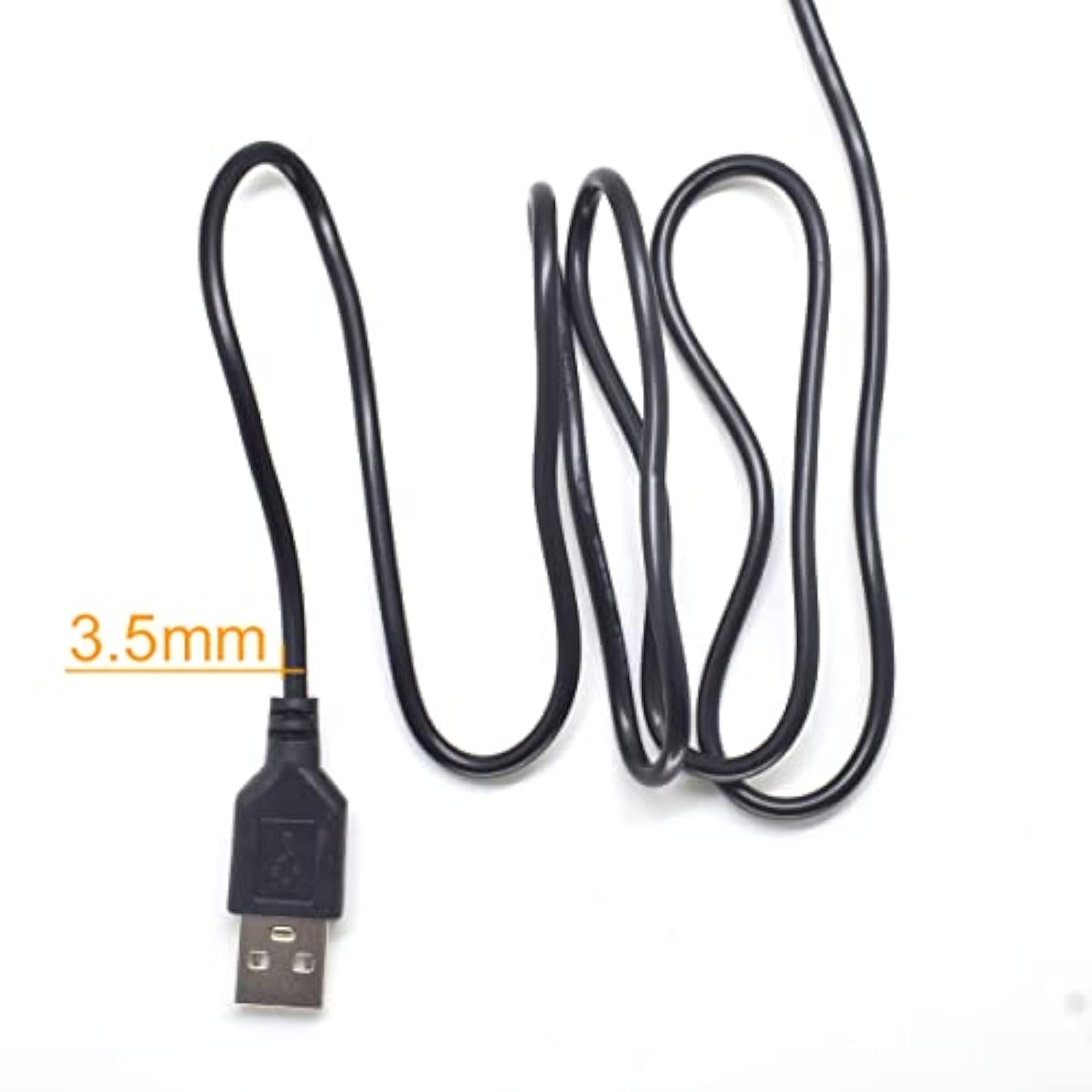 5Pcs Usb 2 Wire Pigtail Cable 1A 5V 1M 3.3Ft Black 28Awg Usb A Male Power Cable Plug Cord Connectors With Quick Wire Cable Connector