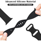 Sport Band for Apple Watch 38-49mm Soft Silicone Strap Black Unisex