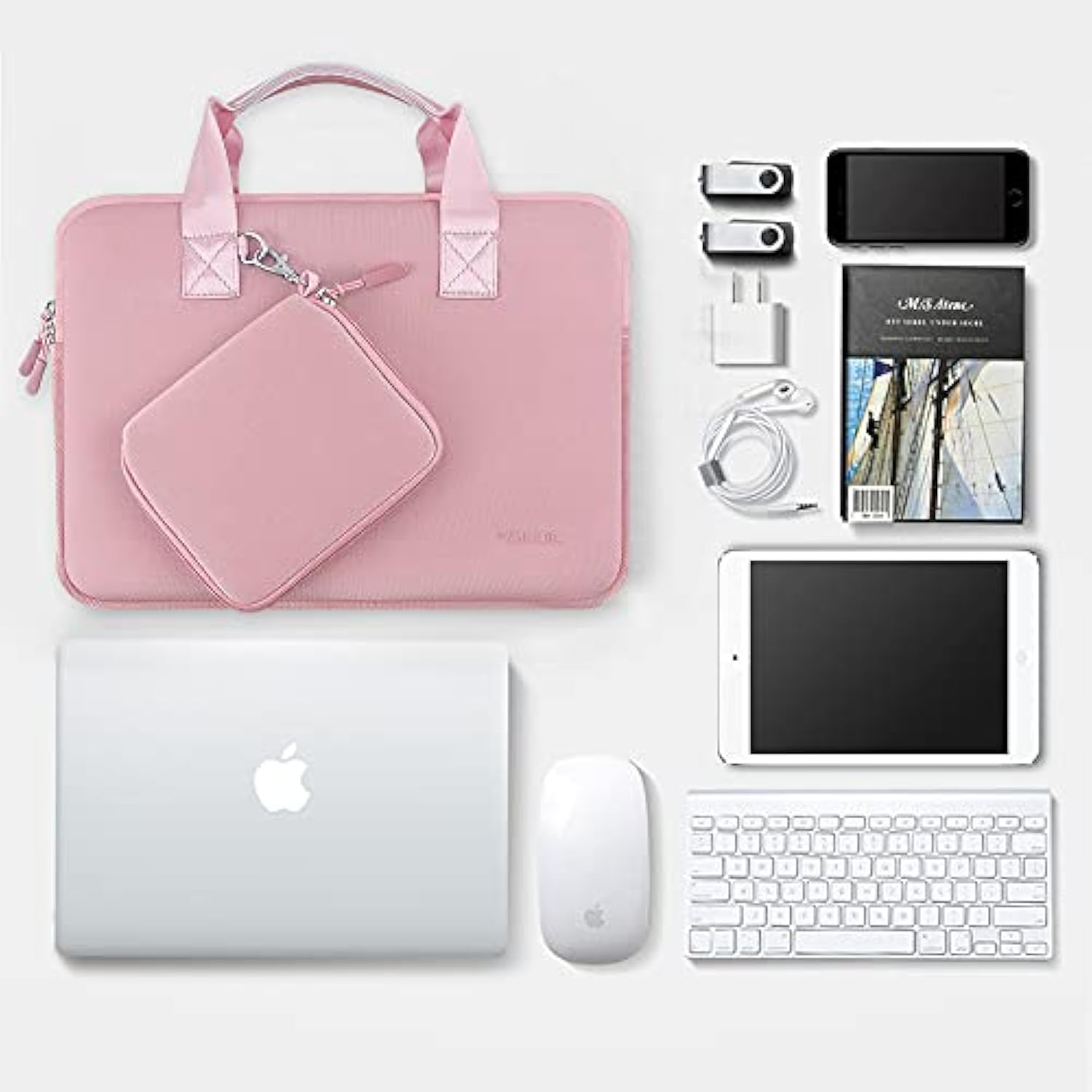 Laptop Sleeve 13.3-14 Inch Case With Small Pouch, Neoprene Computer Bag Compatible With Pro 14" M4/M3/M2/M1 2025-2021, Mac Air/Pro 13.3" And Most 13-14 Inch Notebooks,P02K01