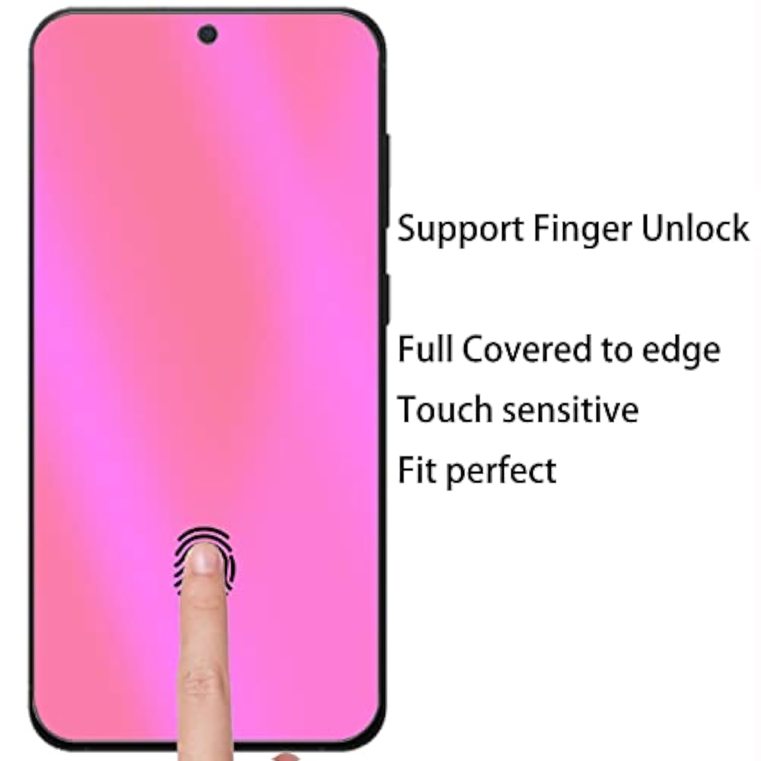 2 Pack Anti-Blue Privacy Tempered Glass For Samsung Galaxy S24 / S25 Anti-Spy Screen Protector Film Electroplated Gradient Colorful Support Finger Unlock 6.2 Inch