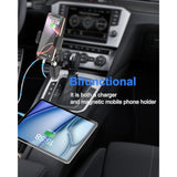 Cigarette Lighter Phone Holder Car Mount Charger [Dual Usb Fast Charging] Car Cigarette Lighter Socket Phone Mount With Adjustable Arm, Car Phone Holder Charger For Iphone 16 Pro, Galaxy S24