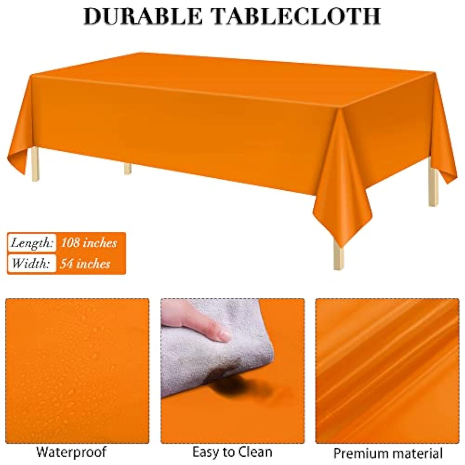 169-Piece Orange Party Pack: Plates, Cups, Napkins, Utensils, Tablecloth For 24 Guests - Orange Wedding Or Birthday Party Decorations