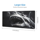 Scary Shark Mouse Pad, Large 31.5 X 11.8 In Rubber Base Keyboard Mouse Mat Desk Pad