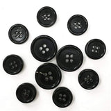 Natural Horn Button, For Blazer Suits Uniform Jacket, Four Holes Circu