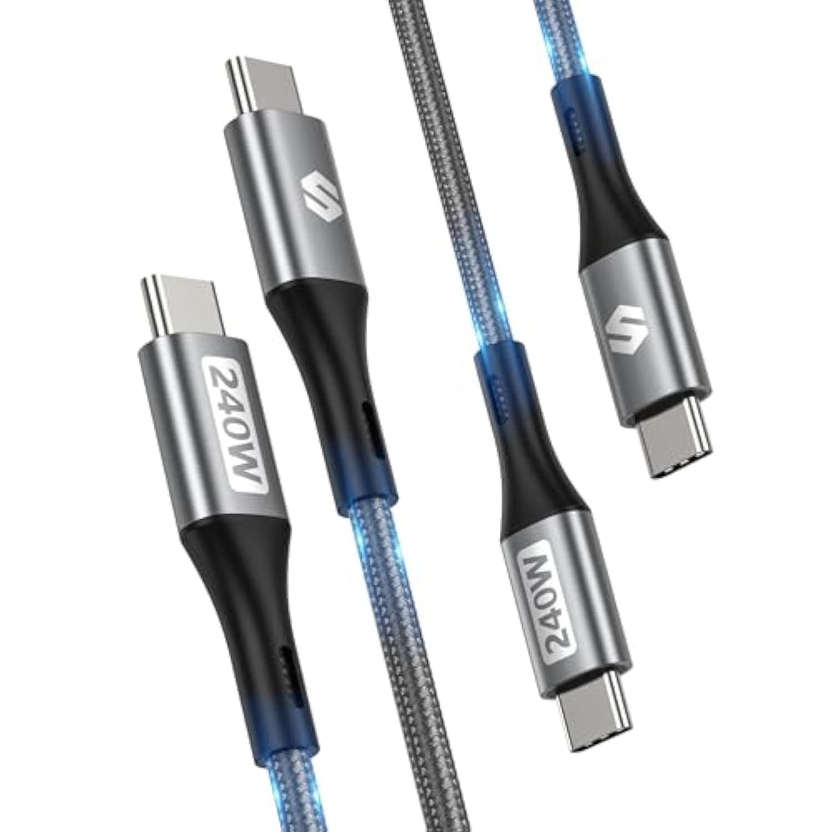 240W Usb C To Usb C Cable (3.3Ft, 2 Pack), Fast Charging Pd 3.1 [Compatible 14